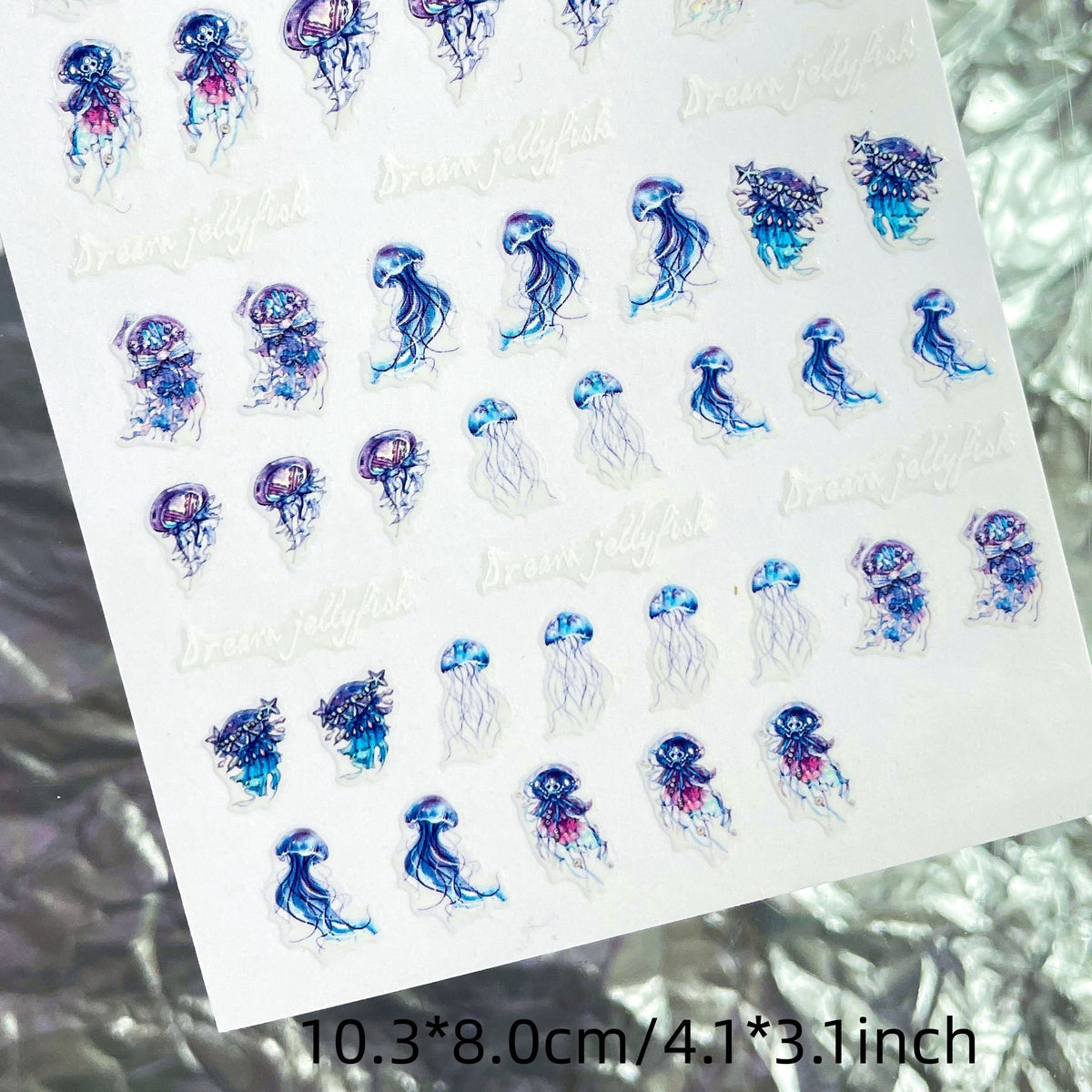 Jellyfish Sticker Nail Art Stickers Decals Fun Toy For Girls