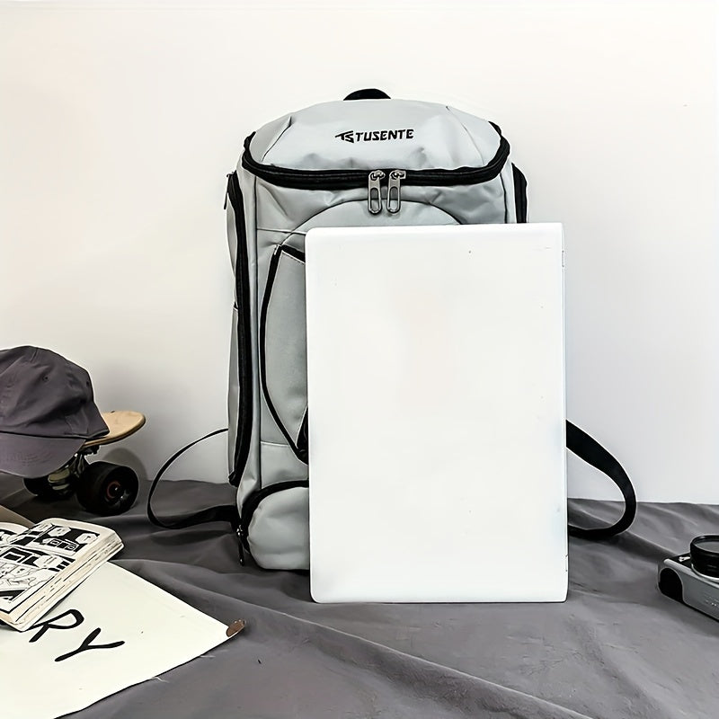 Sport Backpack with Ball & Shoe Compartments Waterproof Oxford Cloth