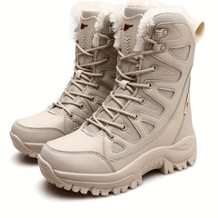 Fur Lined Thermal Snow Boots Winter Warm Tactical Combat Boots