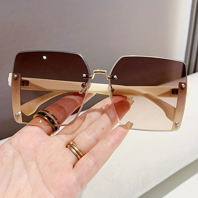 Rimless Sunglasses Gradient Glasses UV400