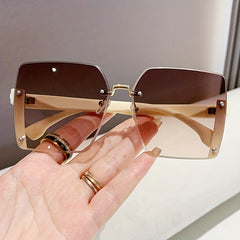 Rimless Sunglasses Gradient Glasses UV400