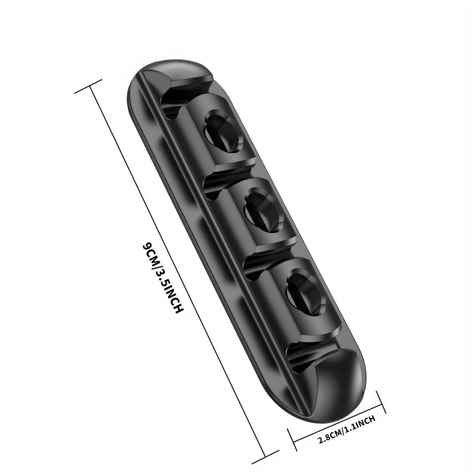 3PCS 4 Holes Magnetic Suction Head Cable Organizer Holder