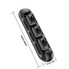 3PCS 4 Holes Magnetic Suction Head Cable Organizer Holder