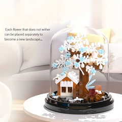 Four Seasons Tree House Small Building Blocks Ornament