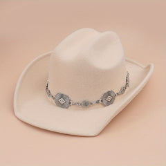 Vintage Western Cowboy Hat Solid Jazz Fedora Cap Unisex Felt Hats