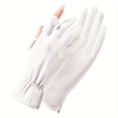 Ice Silk Sunscreen Gloves for Women
