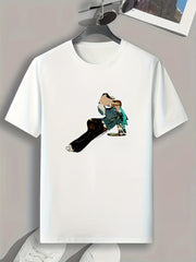 Abstract Painting Print Men's Graphic T-shirt for Summer