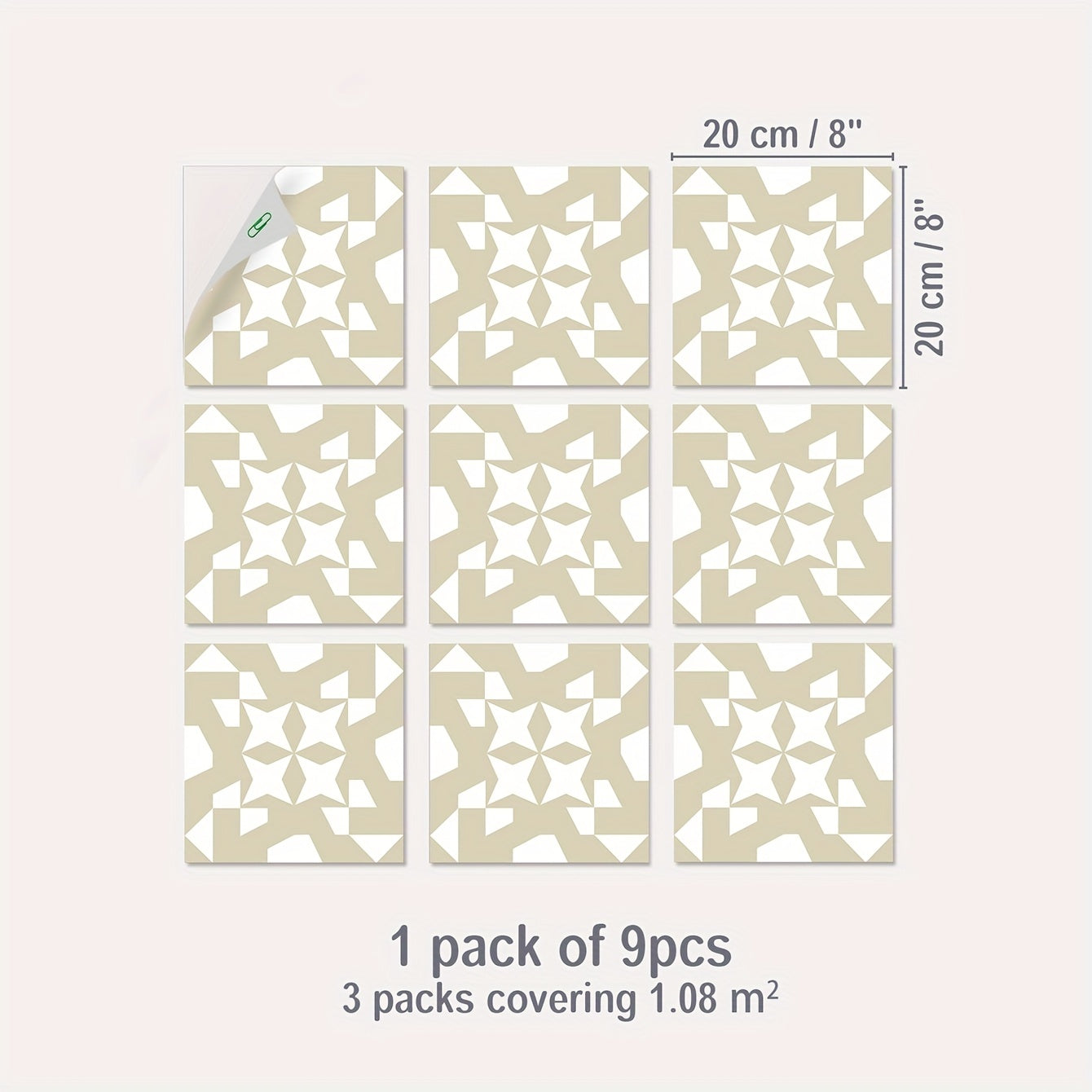 Moroccan Yellow Mosaic Tile Look Peel and Stick Floor Tile Set