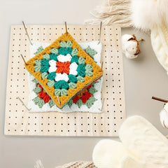 Wooden Crochet Blocking Board Set with Pins for Knitting