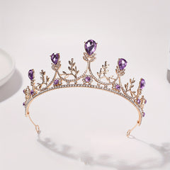 Girls Rhinestone Bead Crown Head Jewelry Props