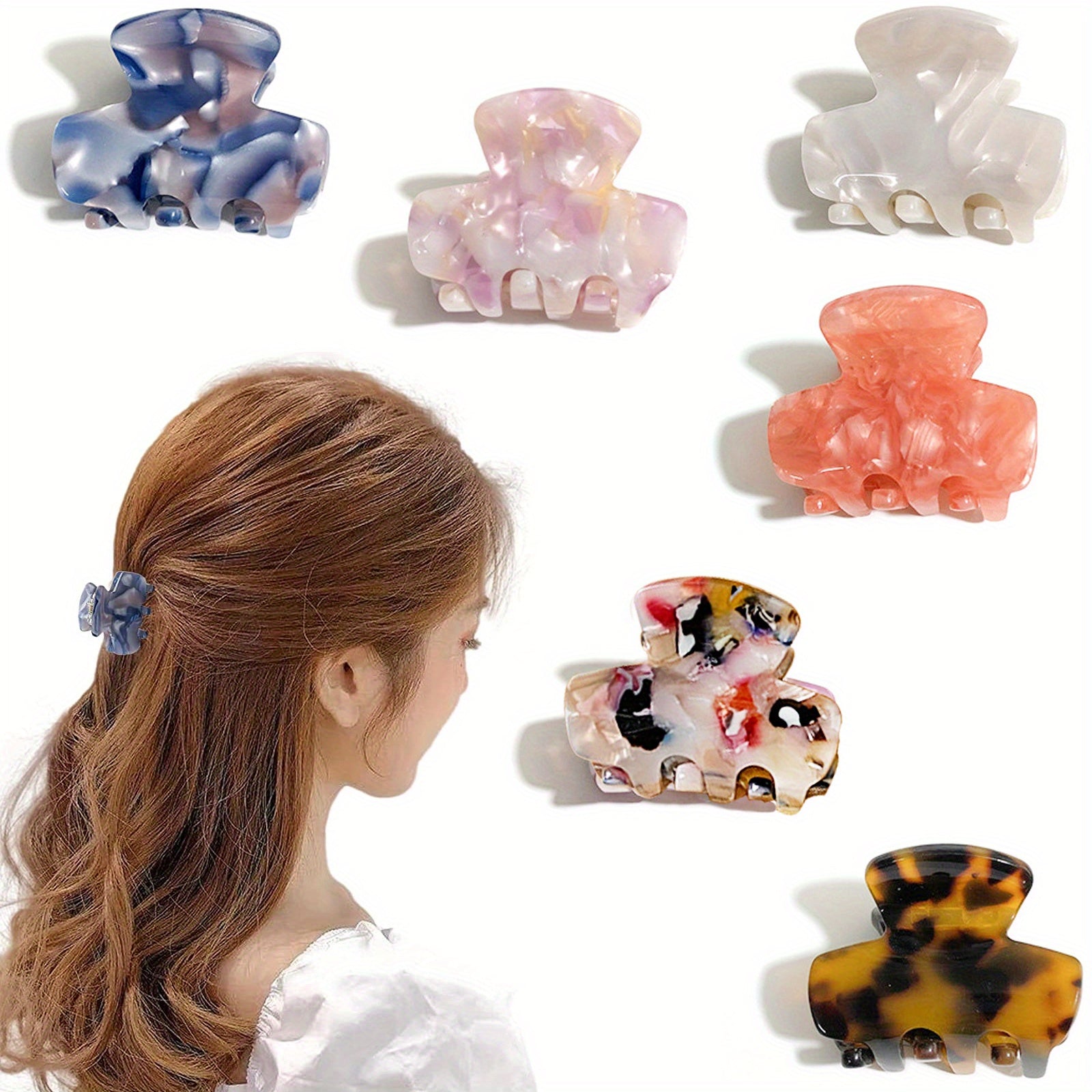 Vintage Acetate Hair Claw for Women Girls Hair Clip