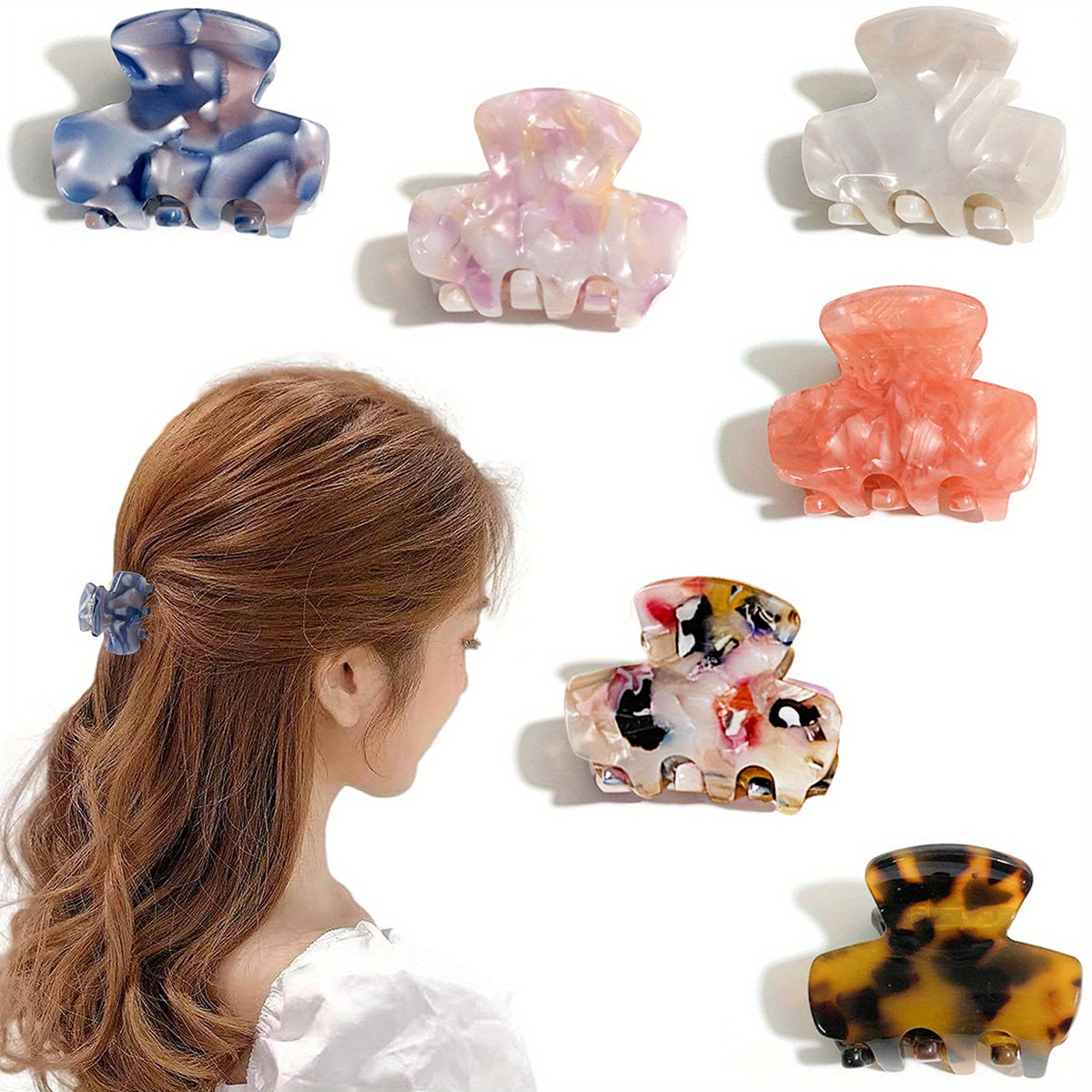 Vintage Acetate Hair Claw for Women Girls Hair Clip