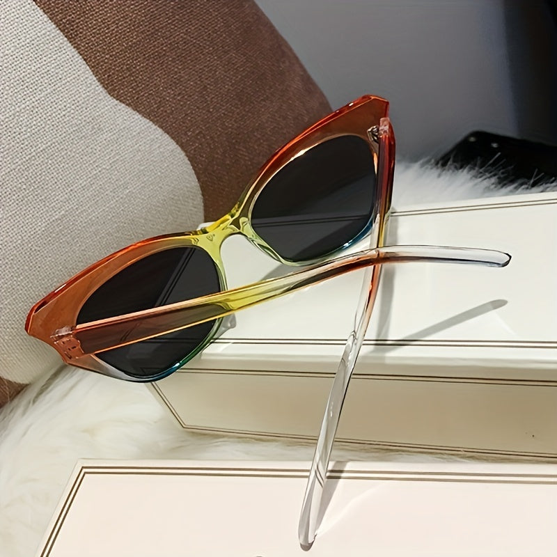 Y2K Cat Eye Sunglasses Block UV400 Sun Shades for Beach Party