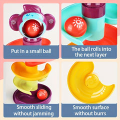 Colorful Toddler Stacking Toy with Rolling Balls