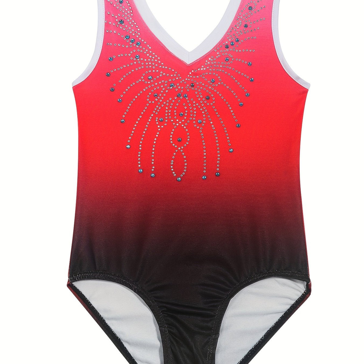 Girls Gradient Sleeveless Gymnastics Leotard