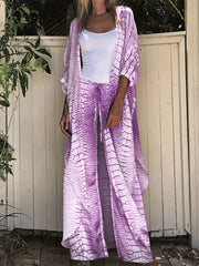 Crocodile Print 2-Pc Swimsuit & Cover Up Set