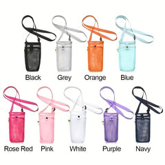 Sport Water Bottle Mesh Cup Sleeve with Strap