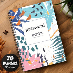 Fun Spiral Password Notebook Logbook for Website Login Details