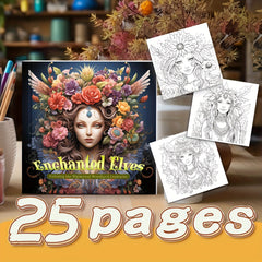 Enchanting Flower Fairy Tale Coloring Book - 25 Unique Pages