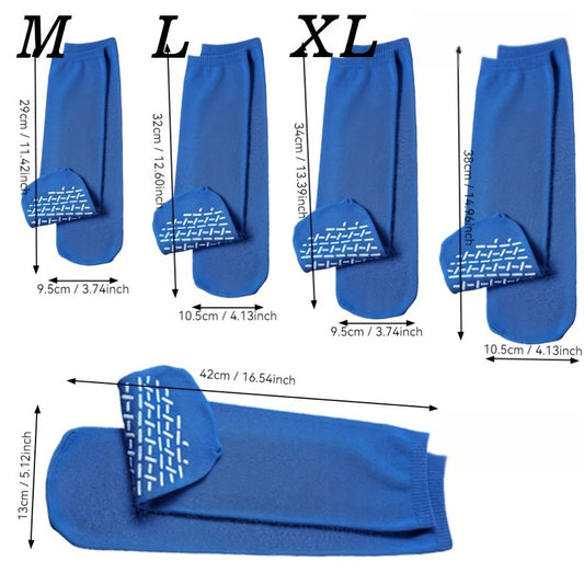 Non Slip Hospital Grip Socks - 1 Pair, Men/Women, Diabetic Socks, Wide Stretch