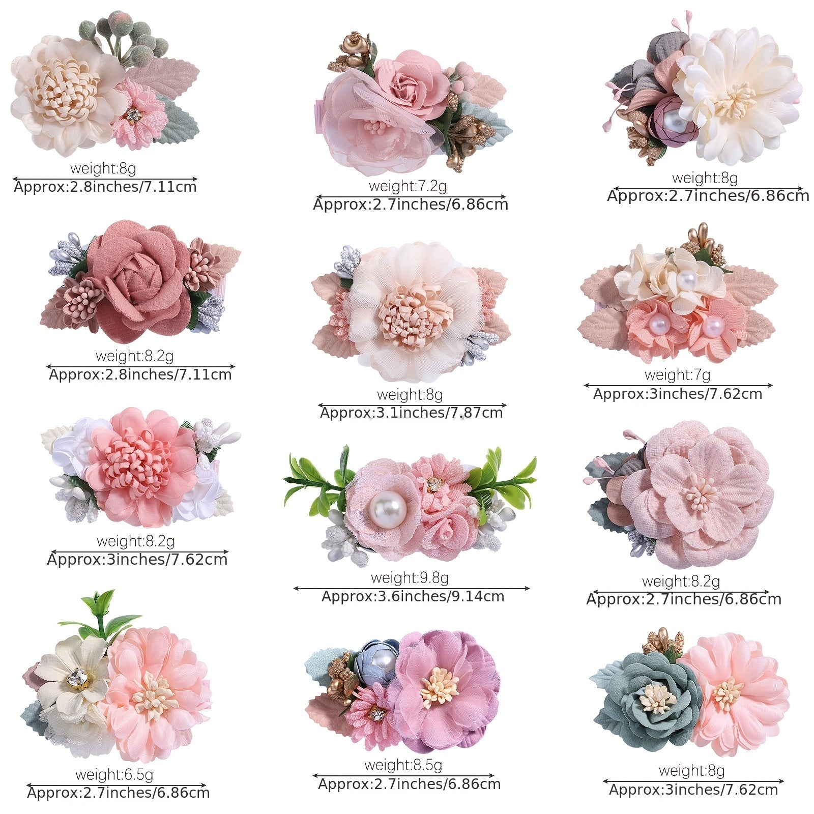 Baby Girls Flower Hair Clip Sweet Hair Clip For Side Hair Bang