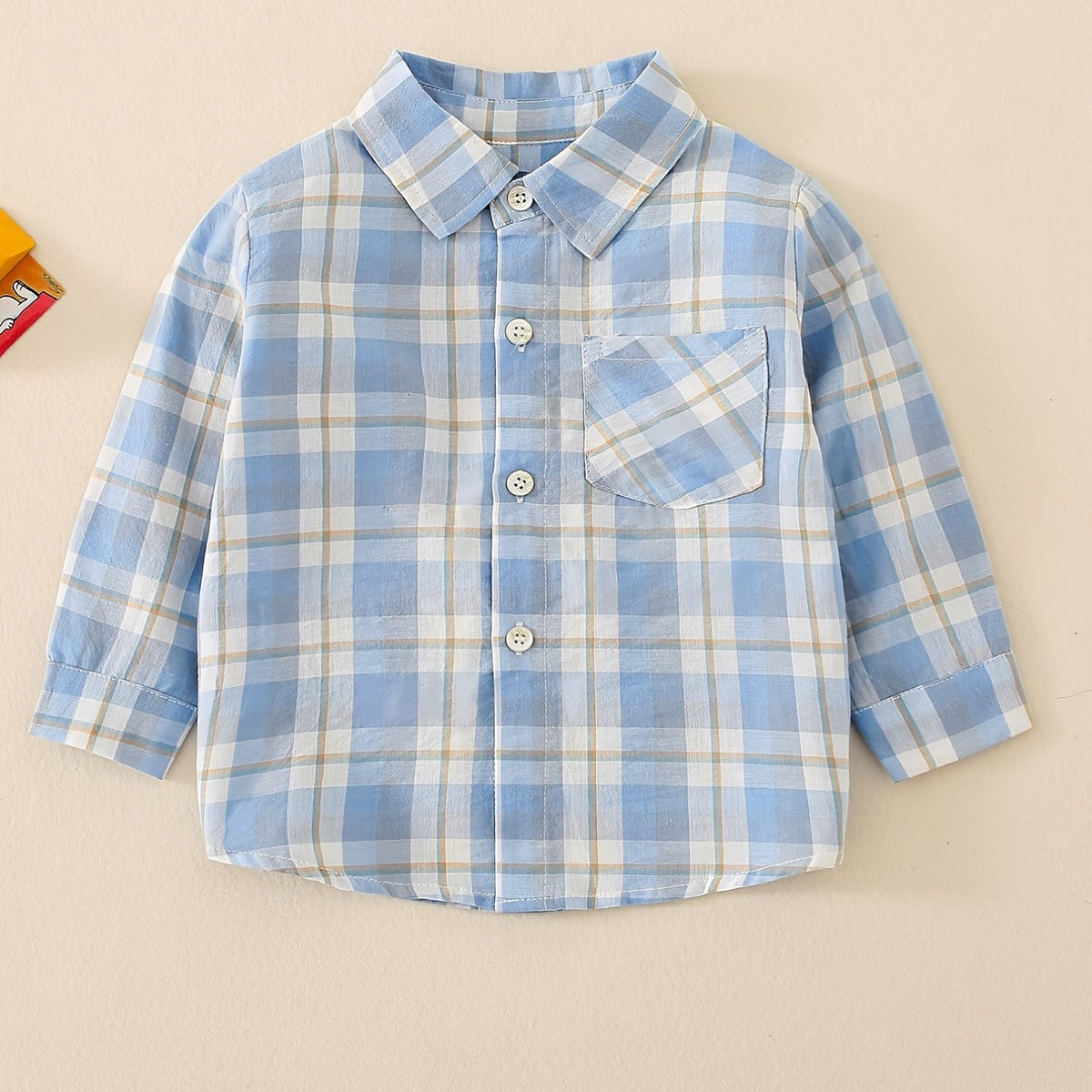 Boys Plaid Print Shirt for Spring/Autumn