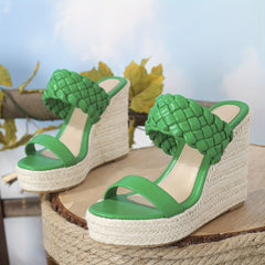 Women's Espadrille Wedge Sandals Platform Braided Strap Heels