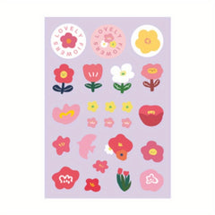 Washi Paper Sticker Flower Fruit Series Single Sheet
