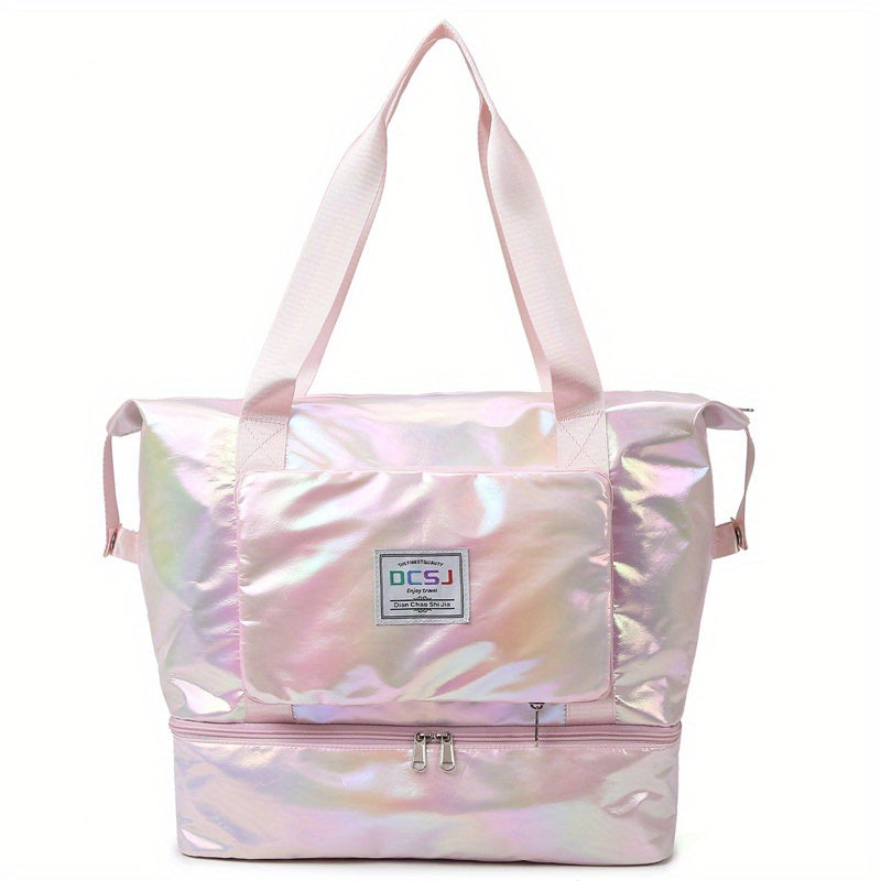 Stylish Laser Travel Luggage Handbag Lightweight Versatile Sports Bag