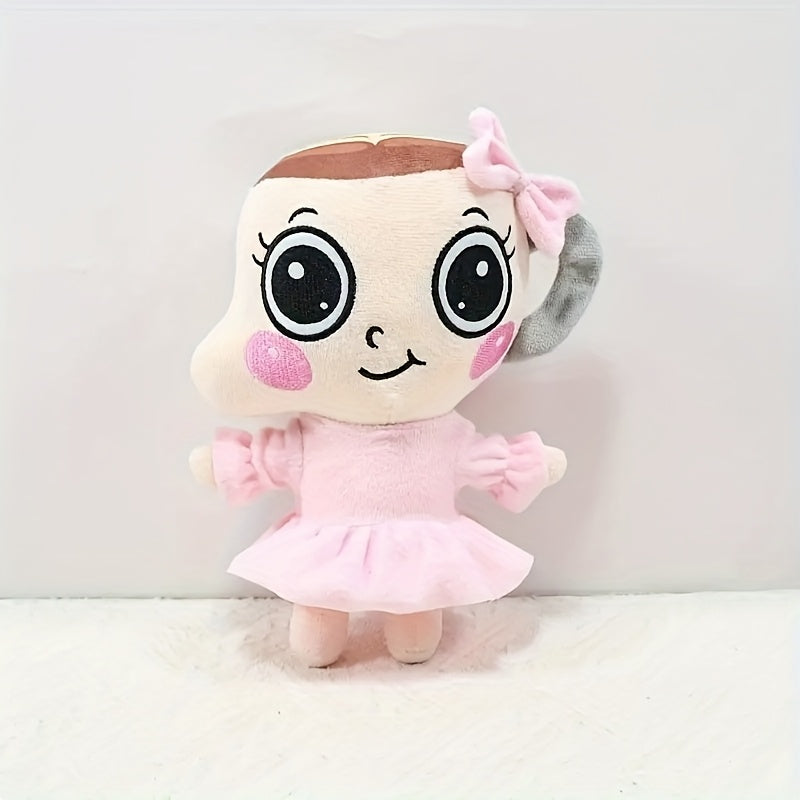 Alerina Capucciu Plush Toy Cute & Fluffy Soft Stuffed Animal in Brown/Pink/Green