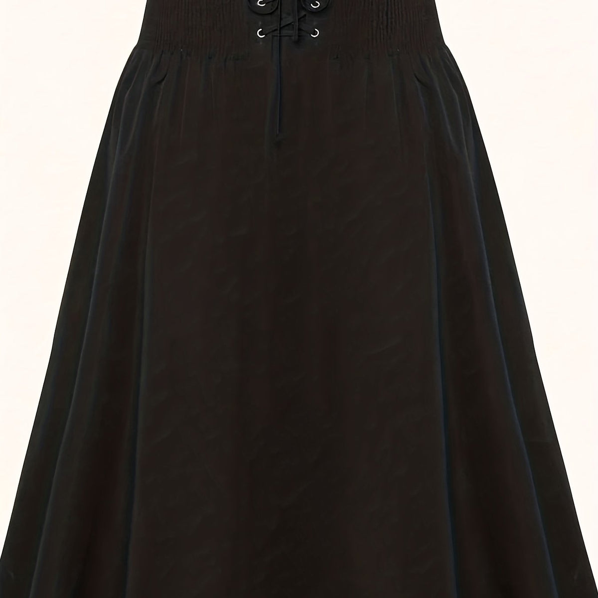  Casual Skirt Women's Plus Solid Lace Up High Rise Maxi Skirt