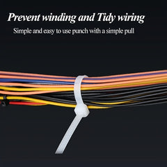 100pcs Nylon Cable Ties Cold Resistant Industrial Binding Belts