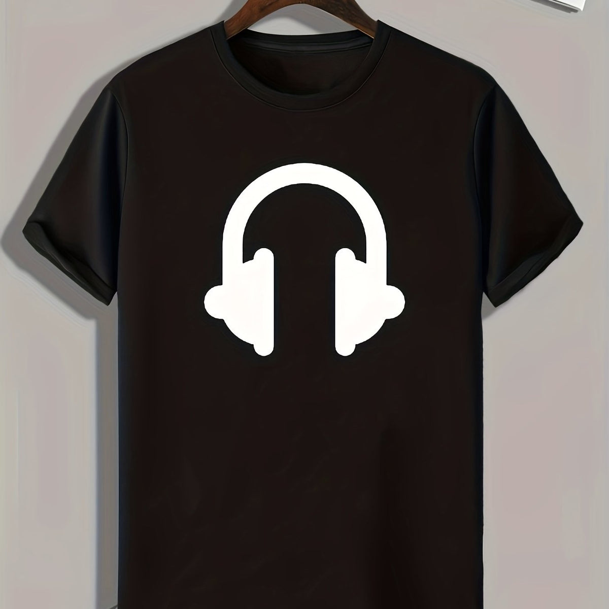 Headset Pattern Print Men's Comfy Sports T Shirt Graphic Tee