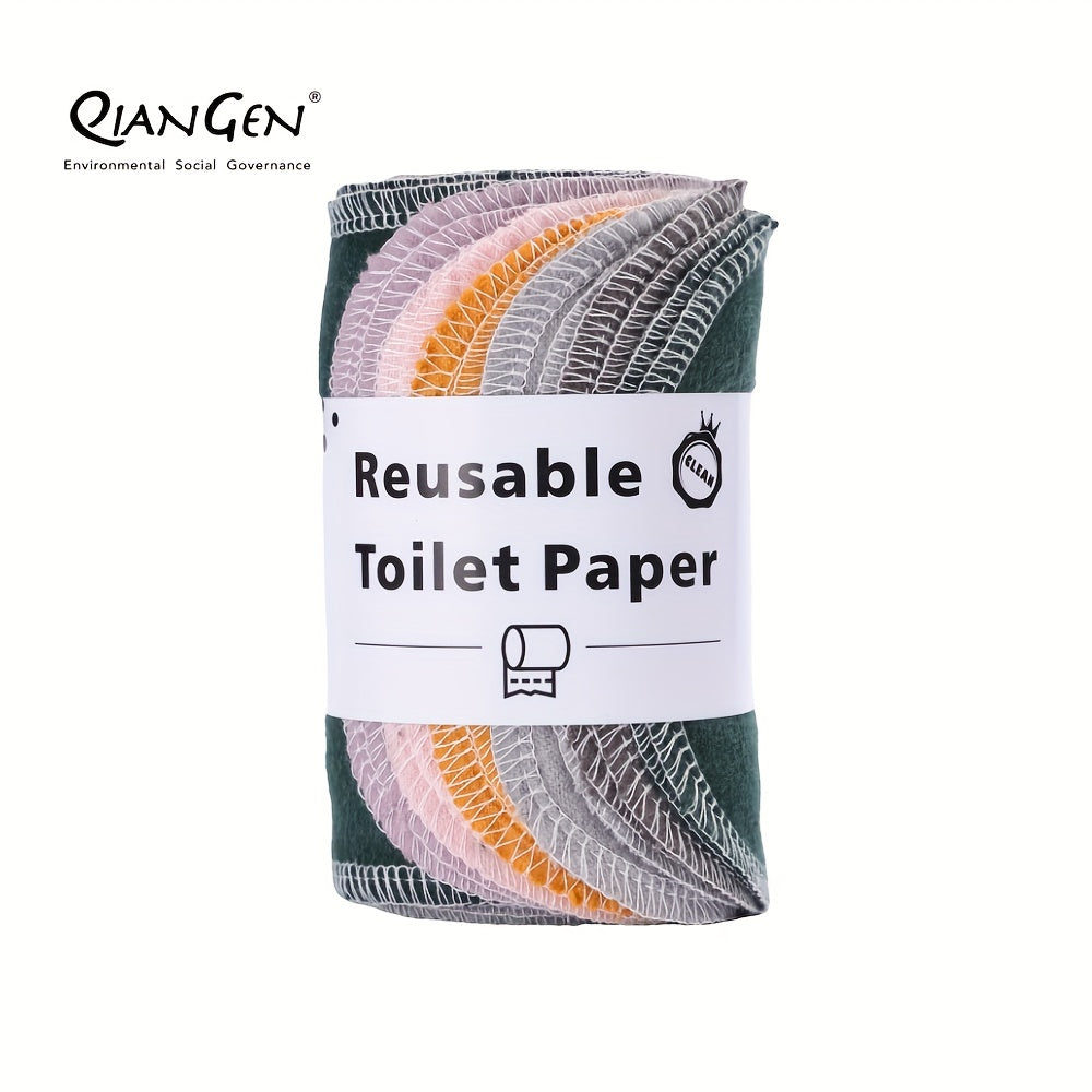 Washable Reusable Toilet Paper Cloth Towels Set