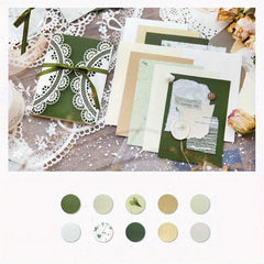 30pcs Hollow Out Material Book Retro Diary Decoration Paper