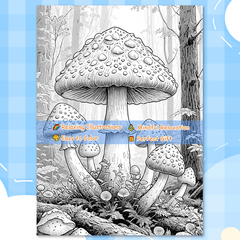 Mushroom Forest Coloring Book - 24 Pages