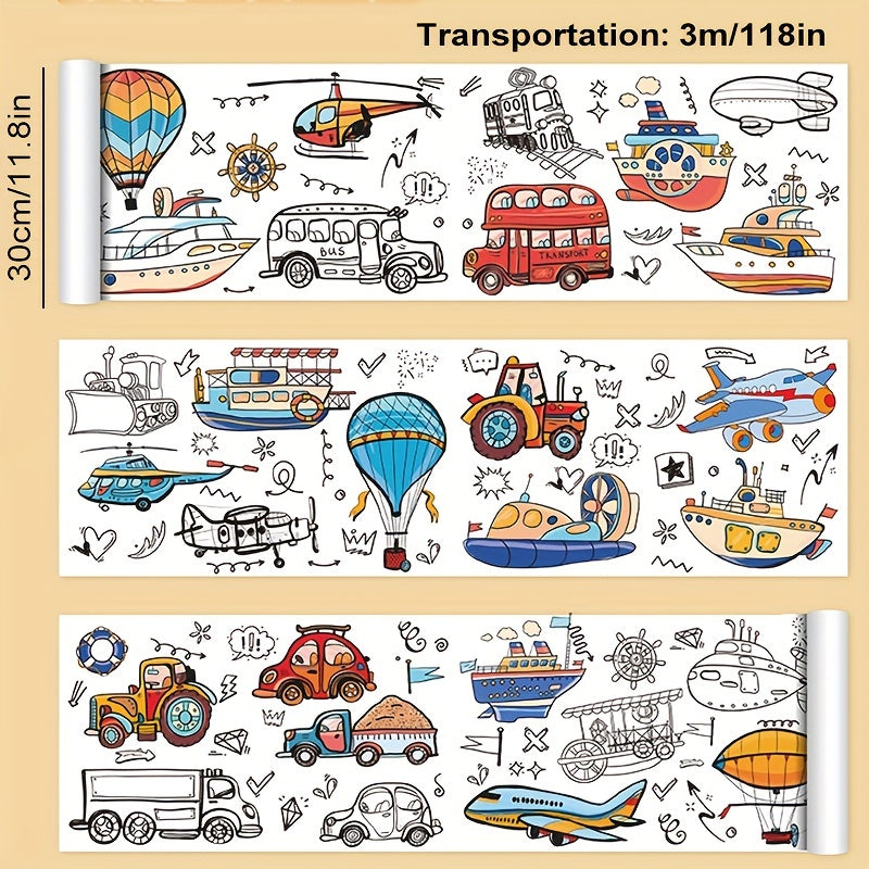 Cm Students' Drawing Scroll Coloring Paper Roll Sticky DIY Painting Drawing