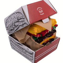 3 Pairs Hamburger Socks Funny Novelty Mid Tube Stockings