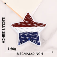 4pcs Sequin Pentagram Patches Girls Coat DIY Hand Sewing Accessories