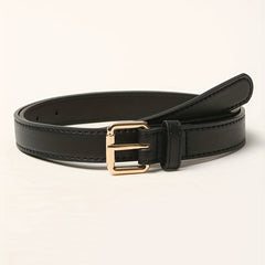 Golden Square Pin Buckle Belt Casual Unisex Plus Size