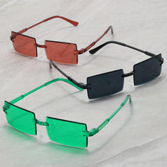 Men's Rimless UV Resistant Sunglasses for Outdoor Travel