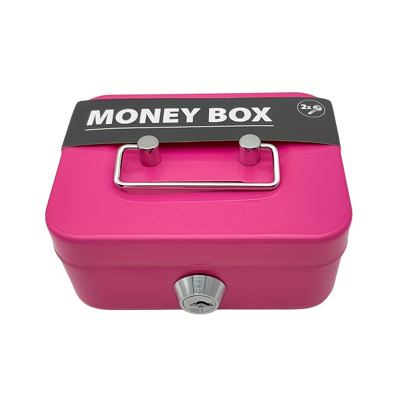 Metal Keylock Storage Box Money Box Adult Deposit Box
