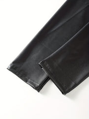 High Waist Slim PU Leather Pants