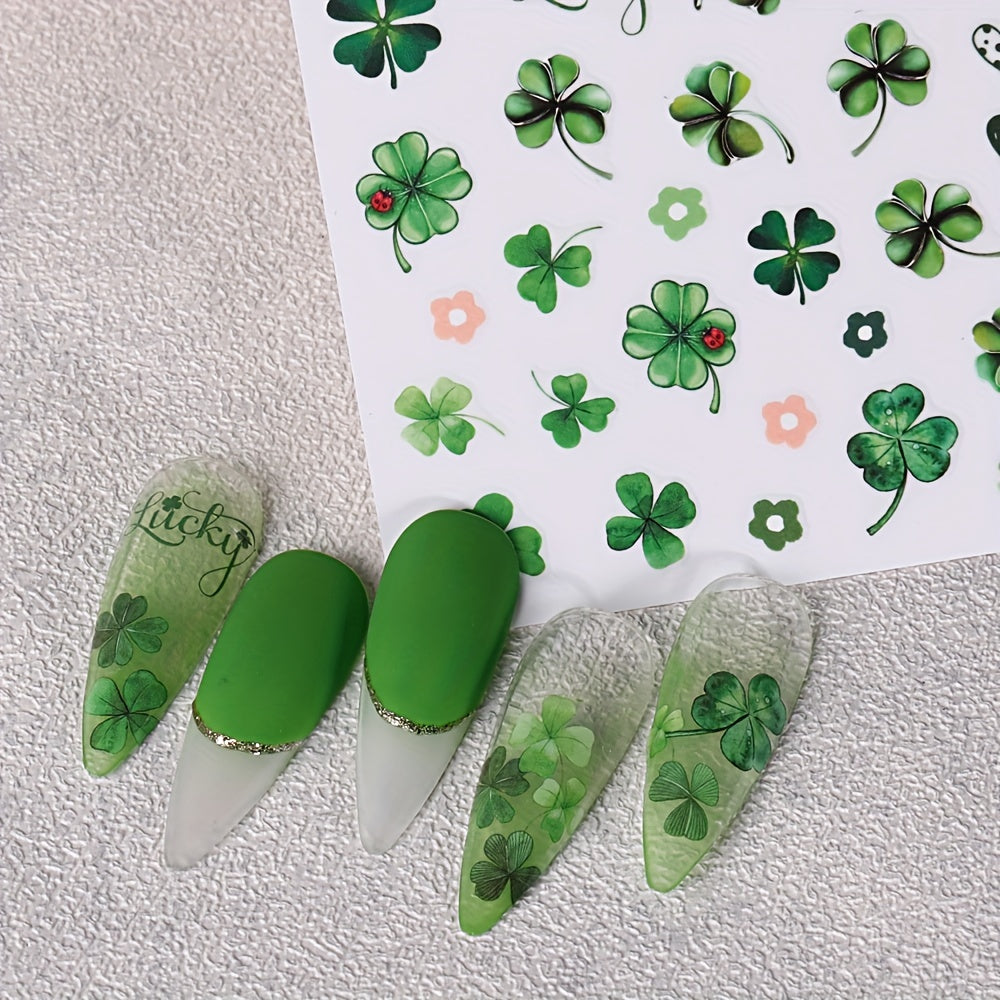 Flower Leaf Nail Art Stickers Self-adhesive Decorations