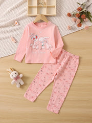 Toddler Girls Easter Rabbit Pajamas Set