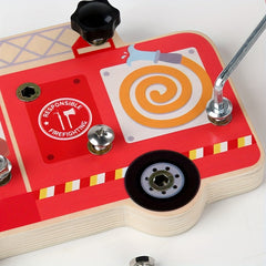 Wooden Bear Fire Truck Toy for Early Education