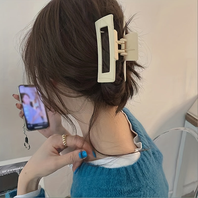 6pcs Matte Square Hair Claw Clip Non Slip Strong Hold Grip Hair Jaw Clip