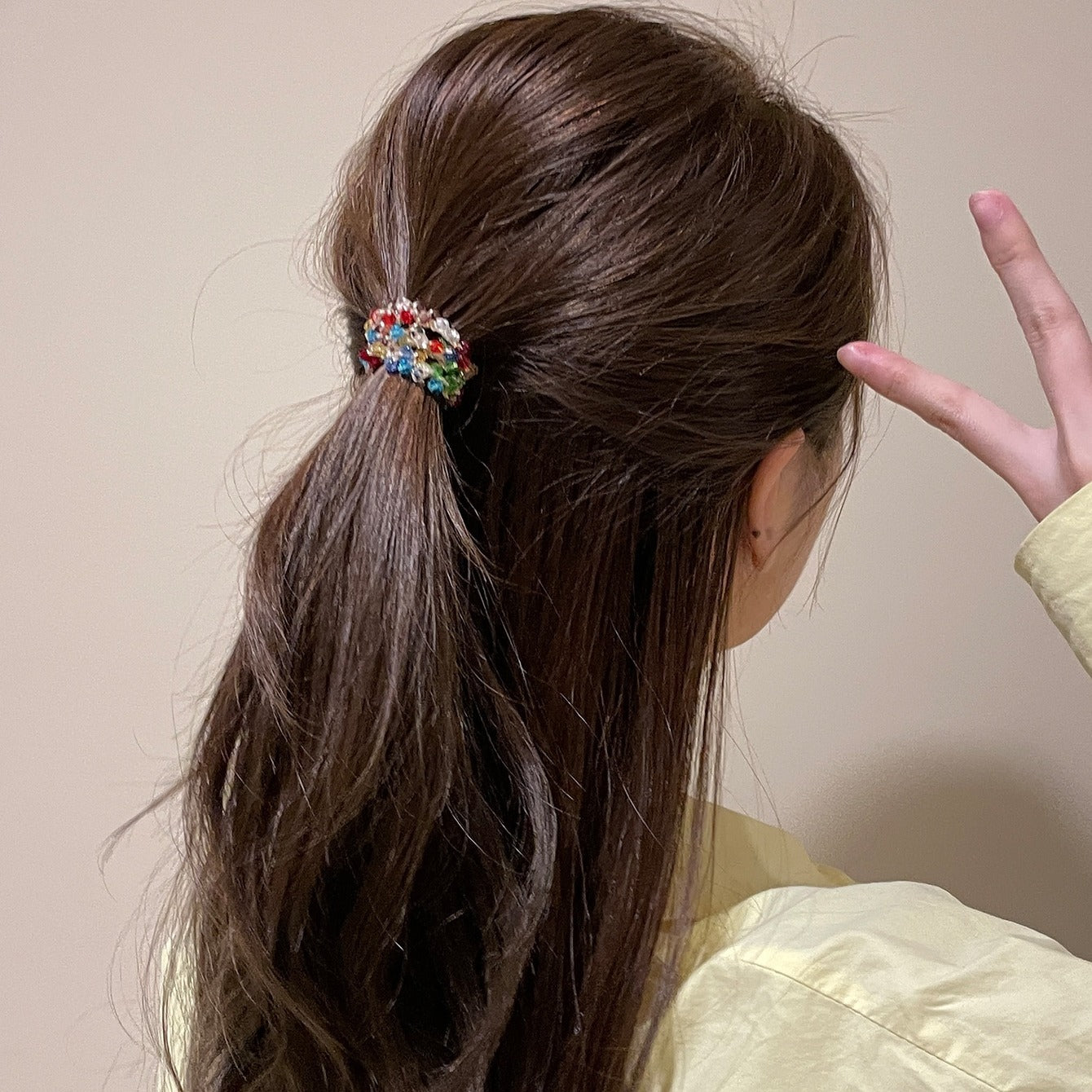 Colorful Crystal Headband Retro Hair Tie Hair Accessories