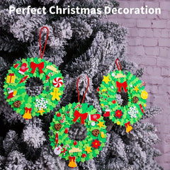 Christmas Foam Sticker Garland Snowman DIY Crafts