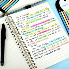 Morandi Neon Highlighter Tape Sticky Page Markers Clear Tabs